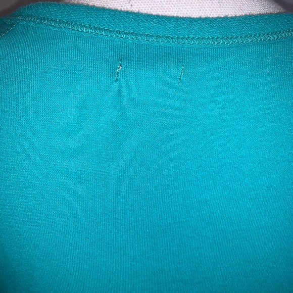 Aerie Peplum Sweatshirt in turquoise - Picture 9 of 12